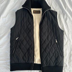 Loro Piana Women's Black Quilted Vest size 42 (small)
